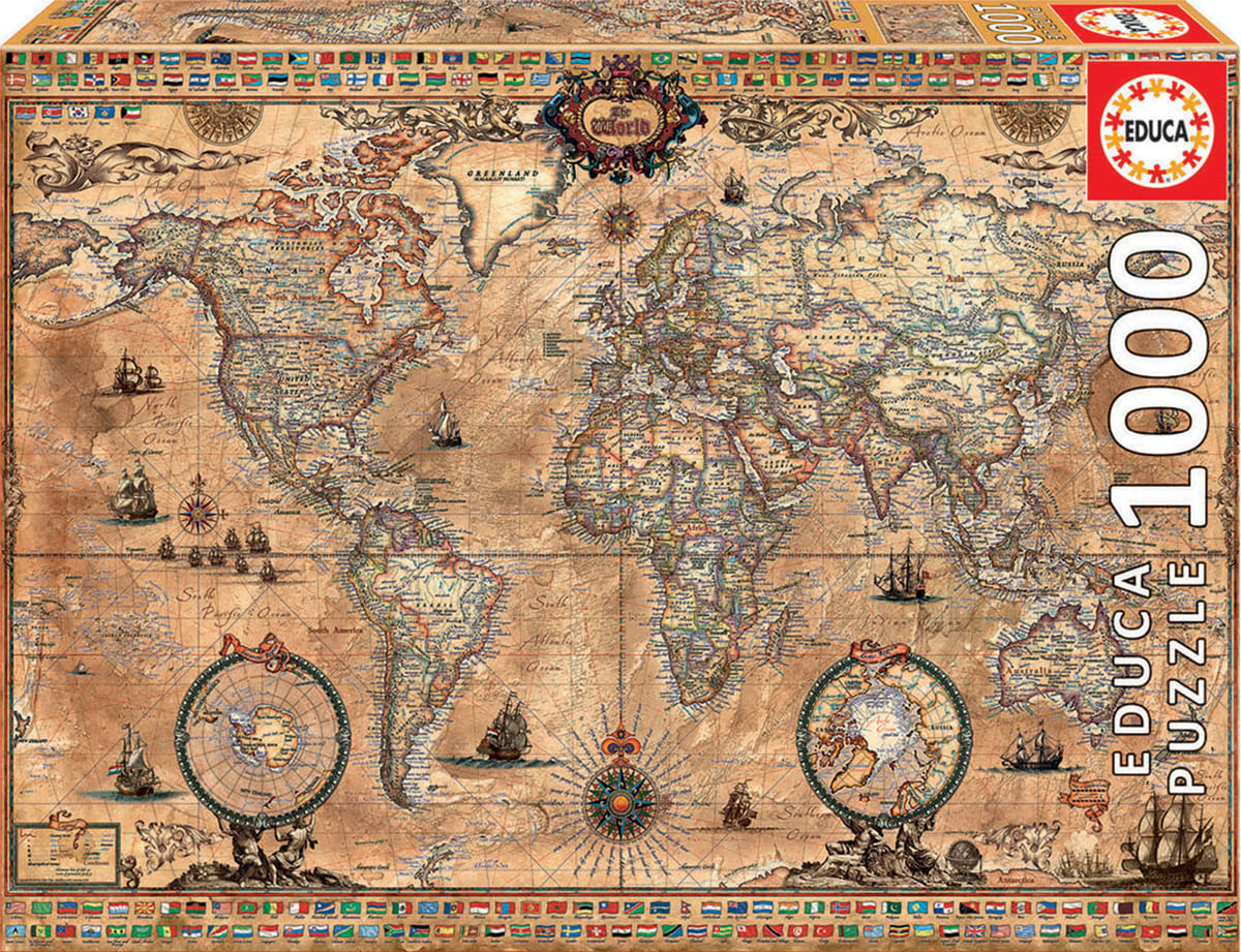 Educa 1000p Antique World Map