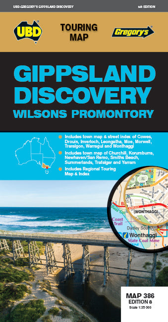 Gippsland Discovery Map 386 8th ed Wilsons Promontory