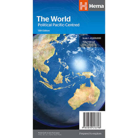 HEMA World Political Pacific Centred Map