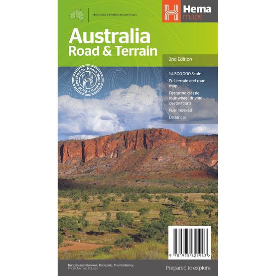 HEMA Australia Road & Terrain Map