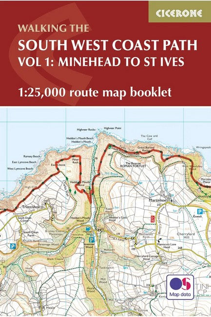 South West Coast Path Map Booklet - Vol 1: Minehead to St Ives