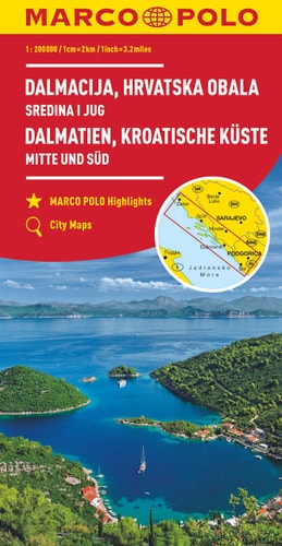 Marco Polo Dalmatië, Kroatische kust Midden en Zuid: Wegenkaart 1:200 000 (German Edition)