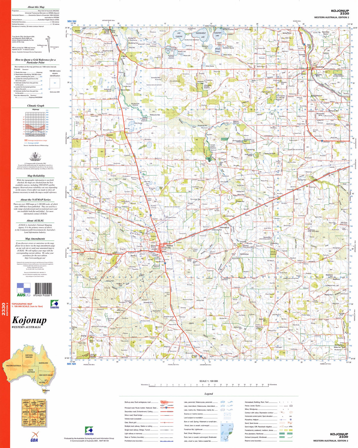 1:100k 2330 Kojonup