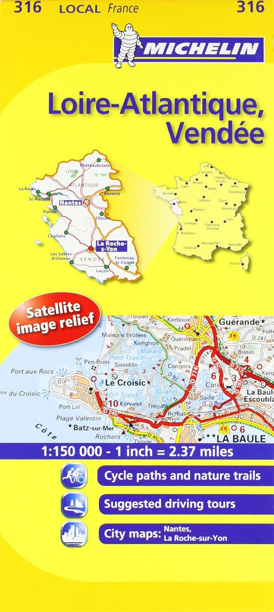 Michelin Local France 316 Loire-Atlantique, Vendee