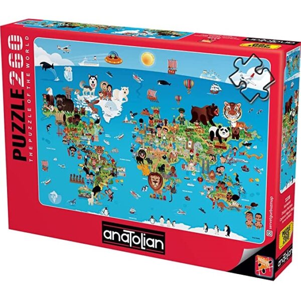 Anatolian 260p Cartoon World Map
