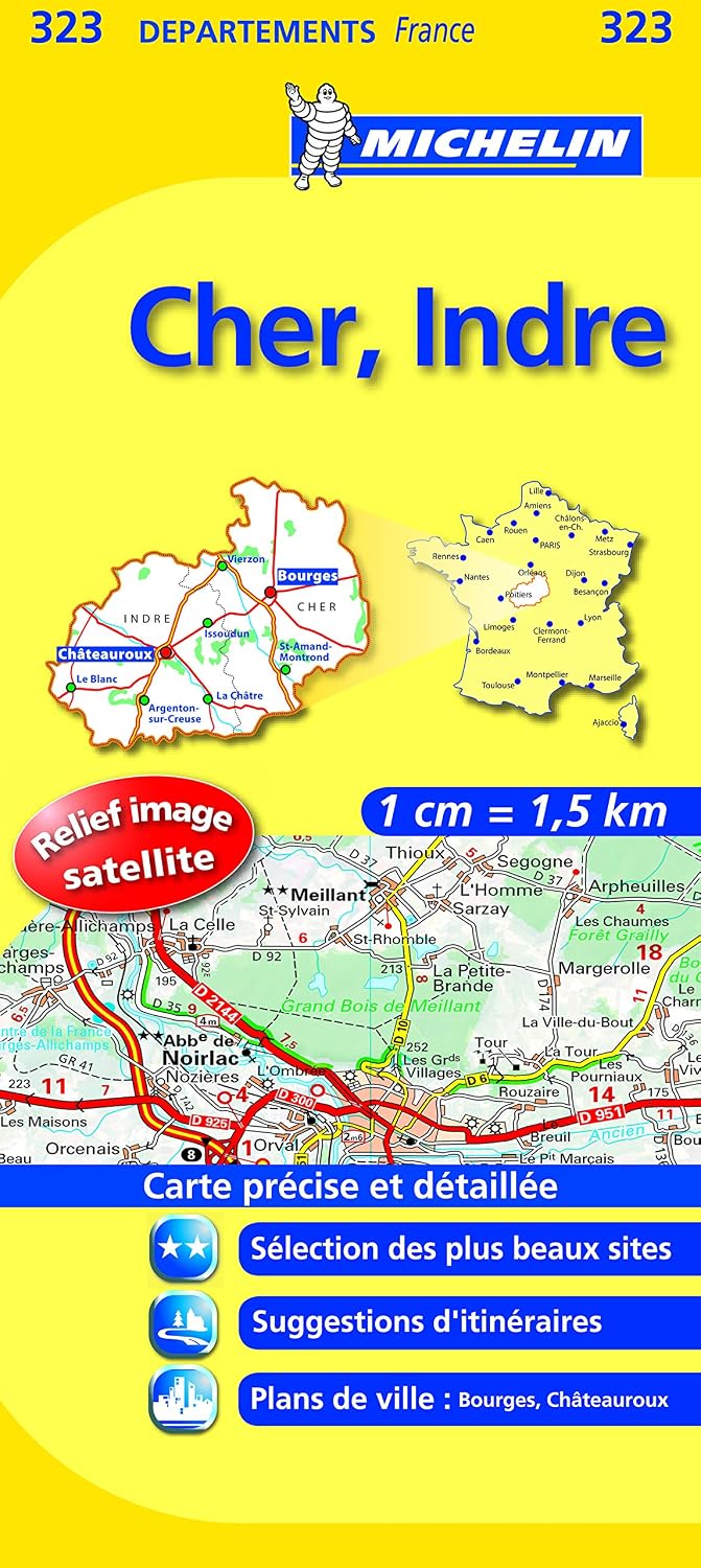 Michelin Local France 323 Cher, Indre