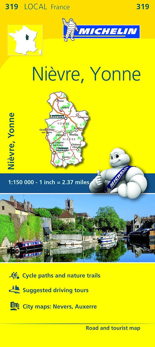 Michelin Local France 319 Nievre, Yonne
