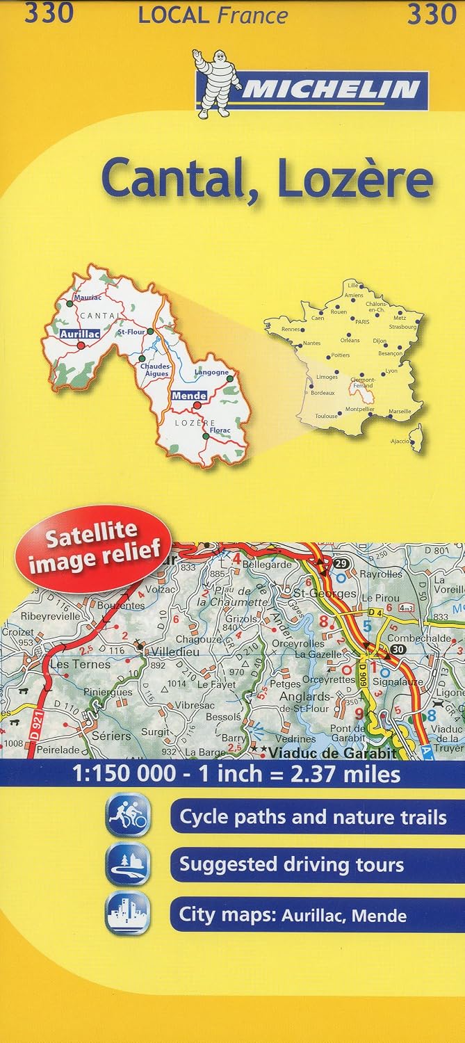 Michelin Local France 330 Cantal, Lozere