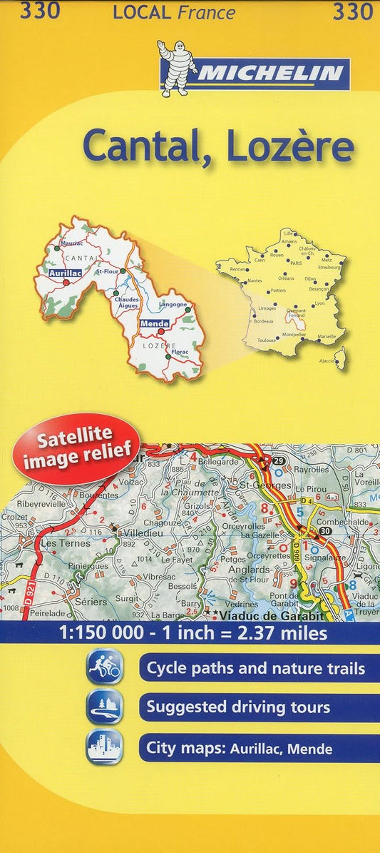 Michelin Local France 330 Cantal, Lozere