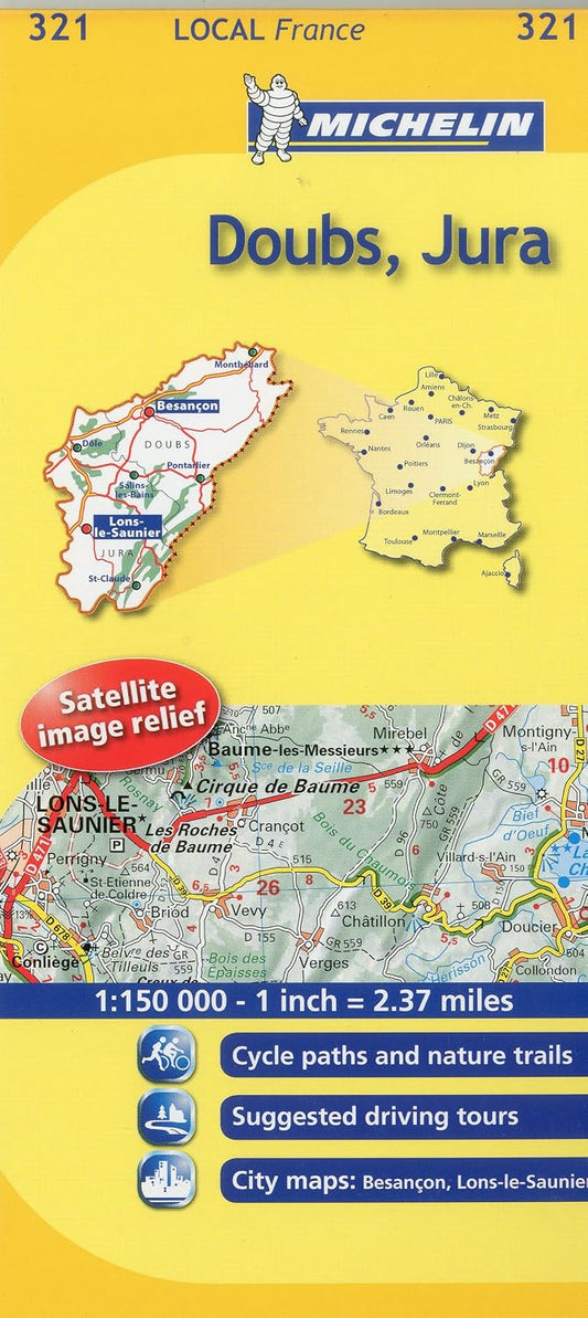 Michelin Local France 321 Doubs, Jura