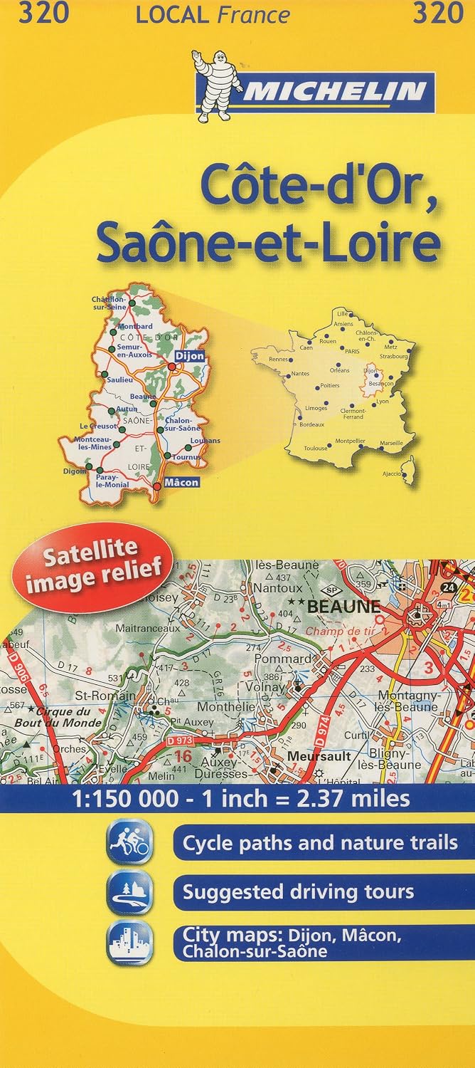 Michelin Local France 320 Cote-d'Or, Saone-et-Loire
