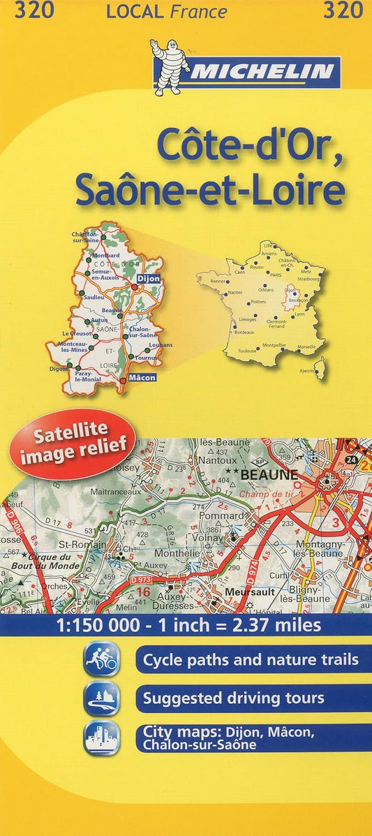 Michelin Local France 320 Cote-d'Or, Saone-et-Loire
