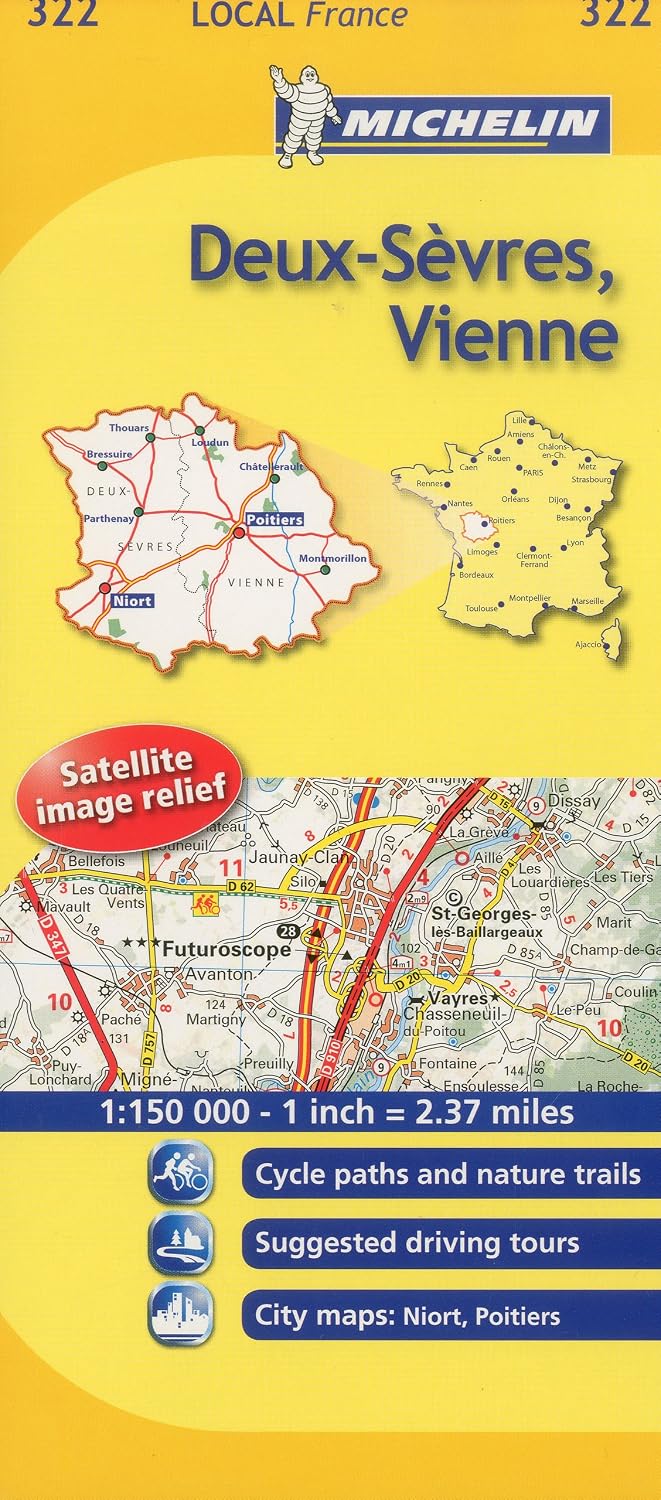 Michelin Local France 322 Deux-Sevres, Vienne
