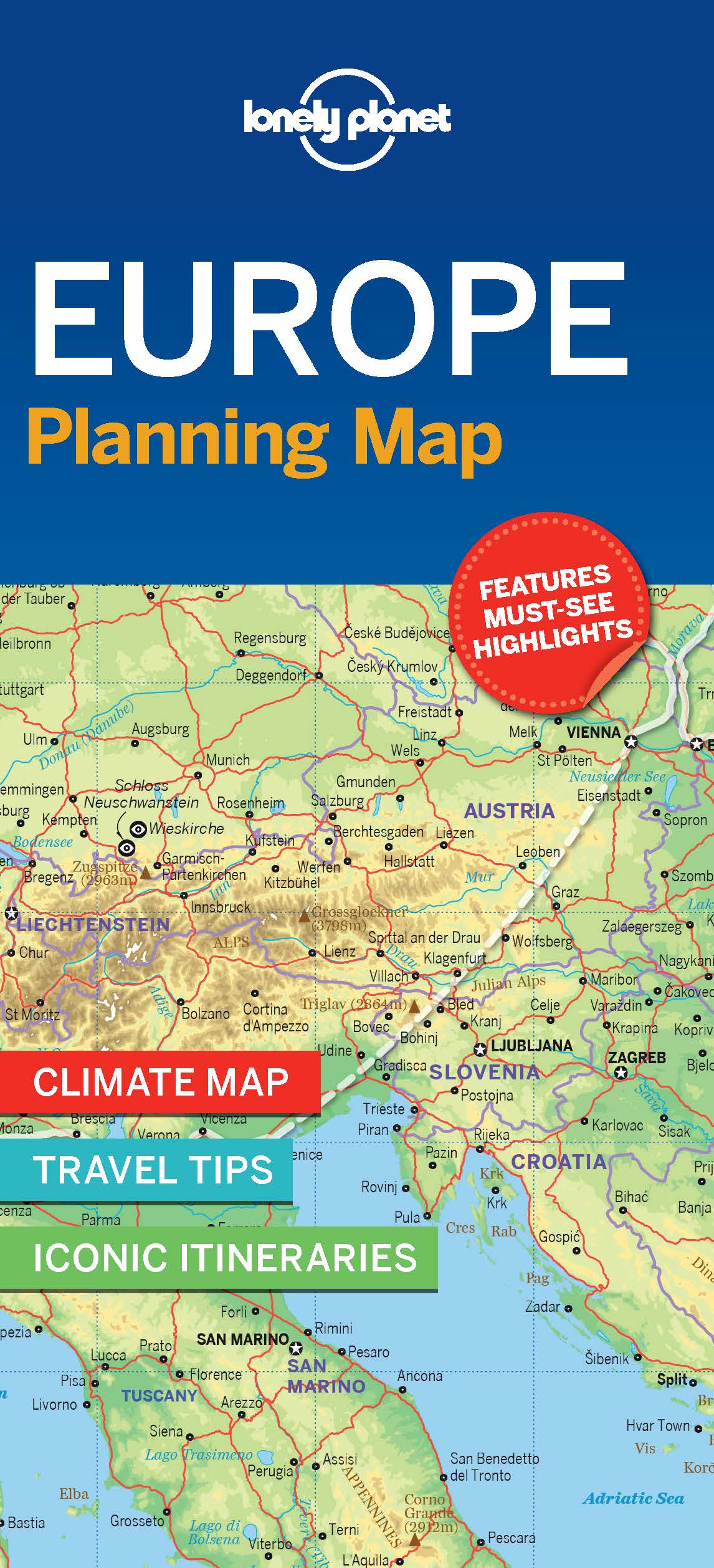 Lonely Planet Europe Planning Map