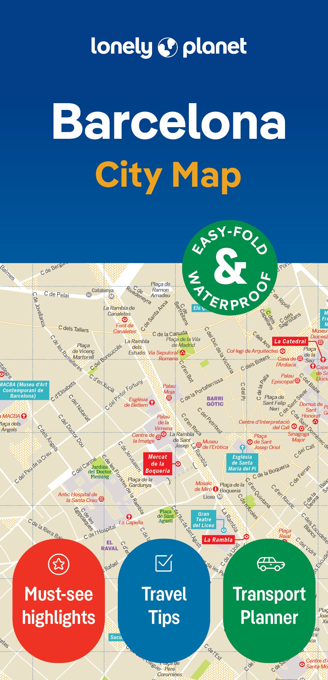 Lonely Planet Barcelona City Map