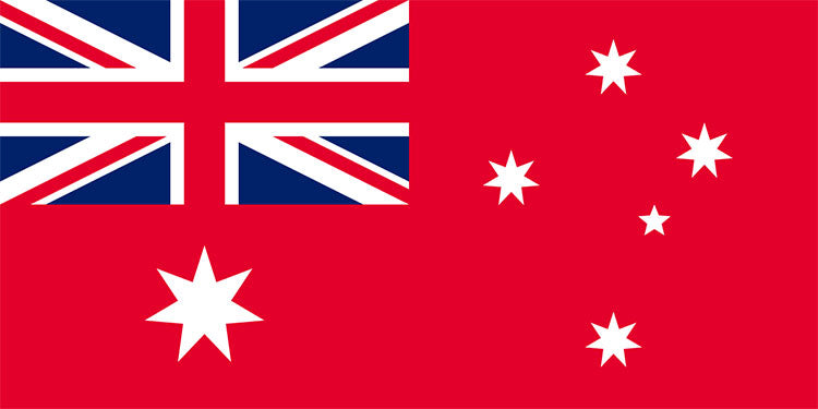 Australian Red Ensign Courtesy flag 600 x 300 mm