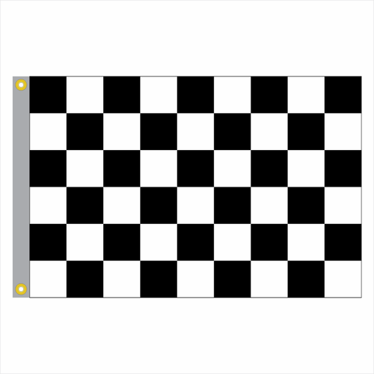 Checkered Black and White Flag 5' X 3'