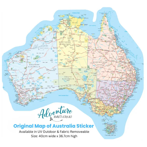 Map of Australia Sticker Decal
