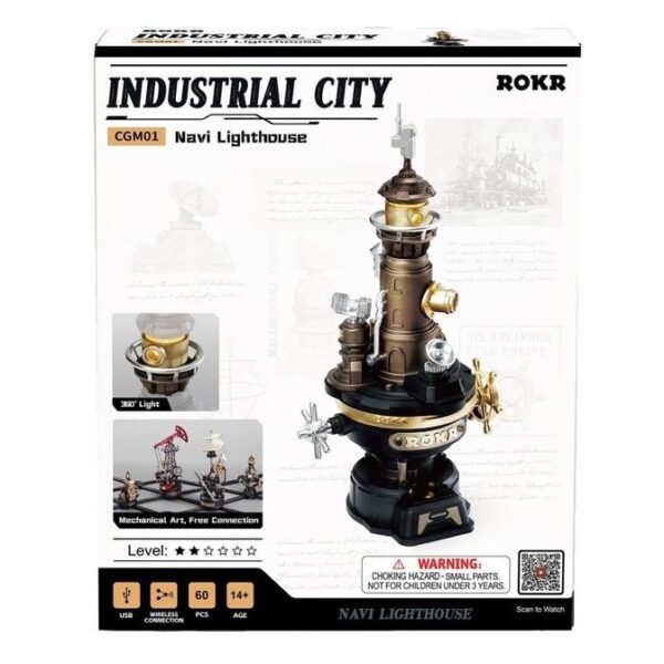Robotime Industrial City Navi Lighthouse