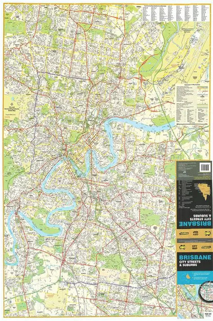 UBD Brisbane Double-Sided Wall Map