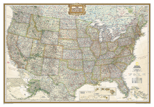 United States of America Executive Wall Map by National Geographic