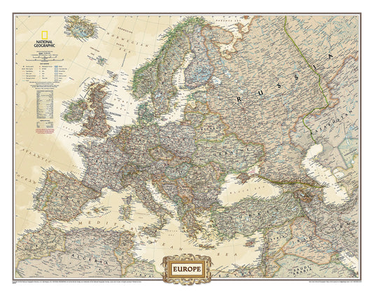 Europe Executive Wall Map by National Geographic