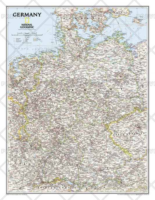 Germany Wall Map by National Geographic