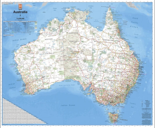 HEMA Australia Wall Map - 745x620 - Laminated