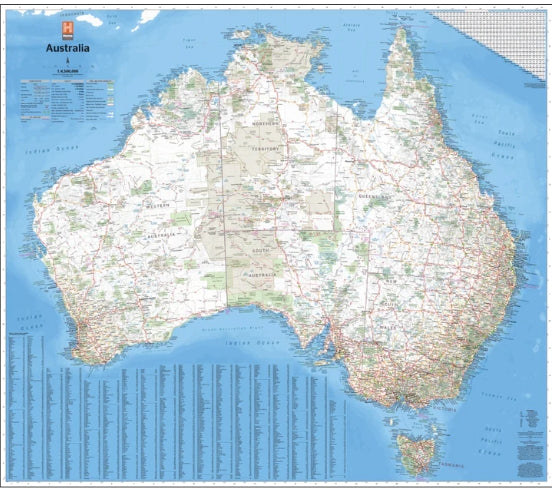 HEMA Australia Large Map - 1000x875 - Laminated