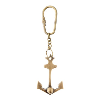Brass Anchor Keyring