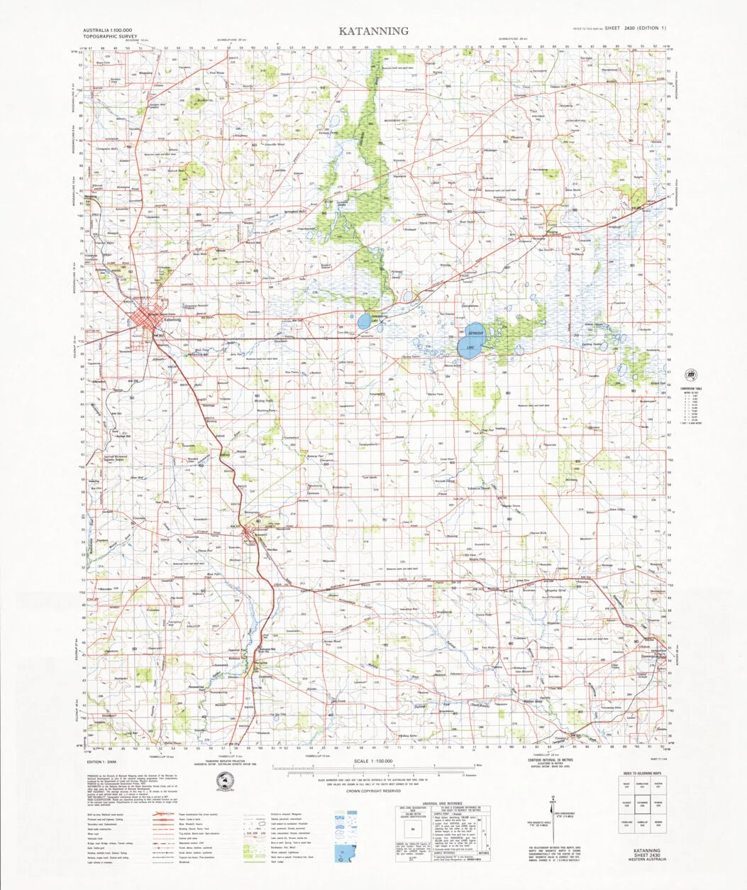 1:100k 2430 Katanning