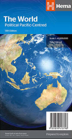 HEMA World Political Pacific Centred Map