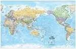 HEMA World Political Pacific Centred Laminated Supermap