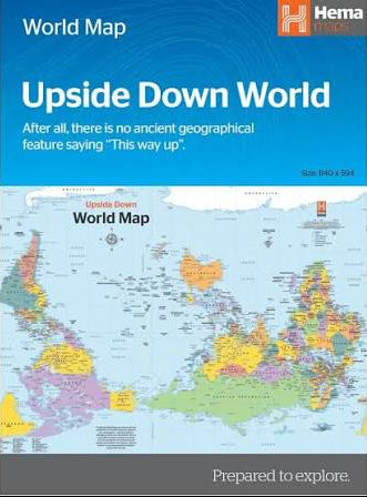 HEMA Upside Down World in Envelope Folded Map
